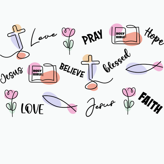 Faith - Hope - Love - Frosted Glass Tumbler (20 oz)