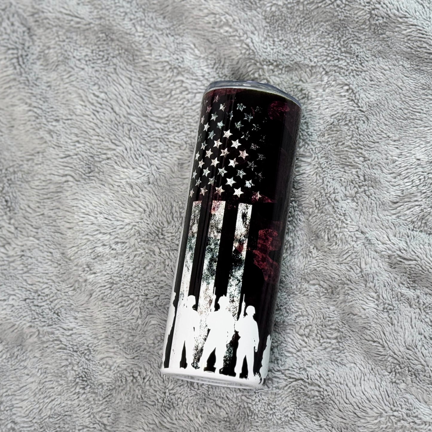 R.E.D. Remember Everyone Deployed Skinny Tumbler