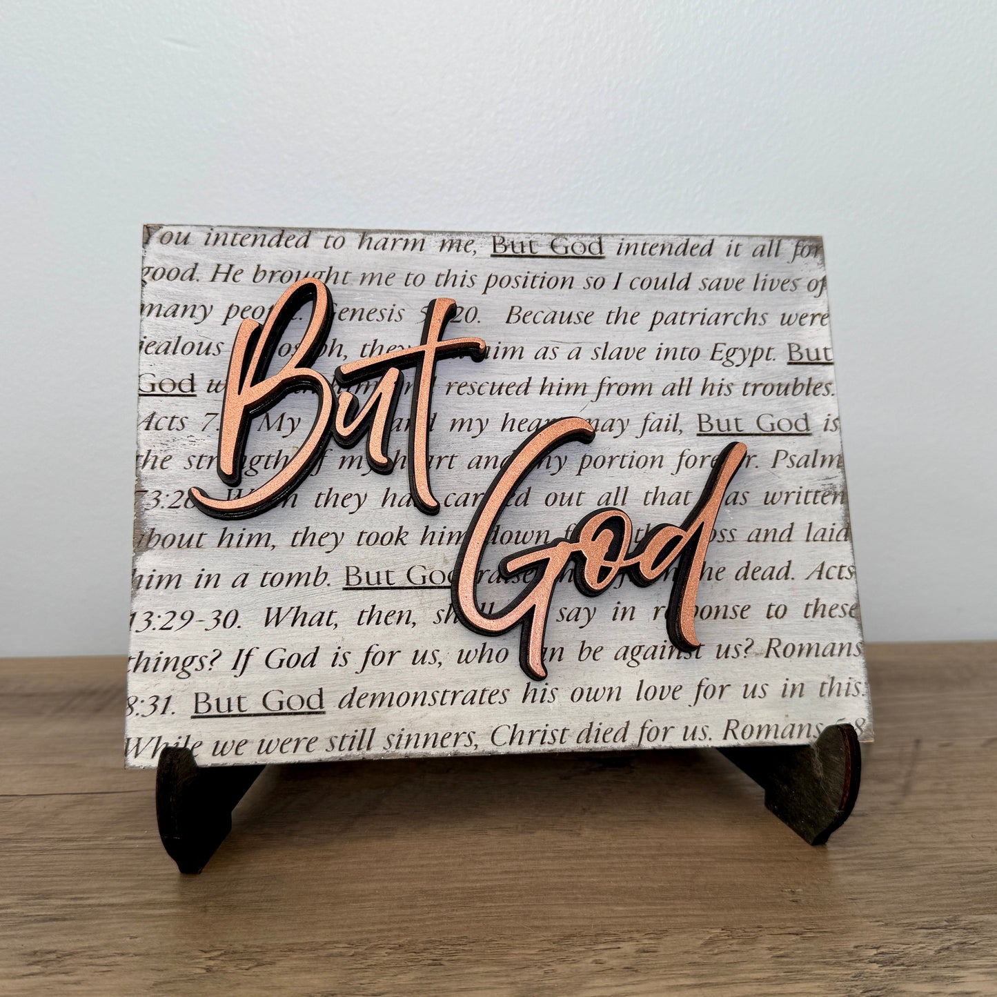 But God Signature 3D Wood Sign