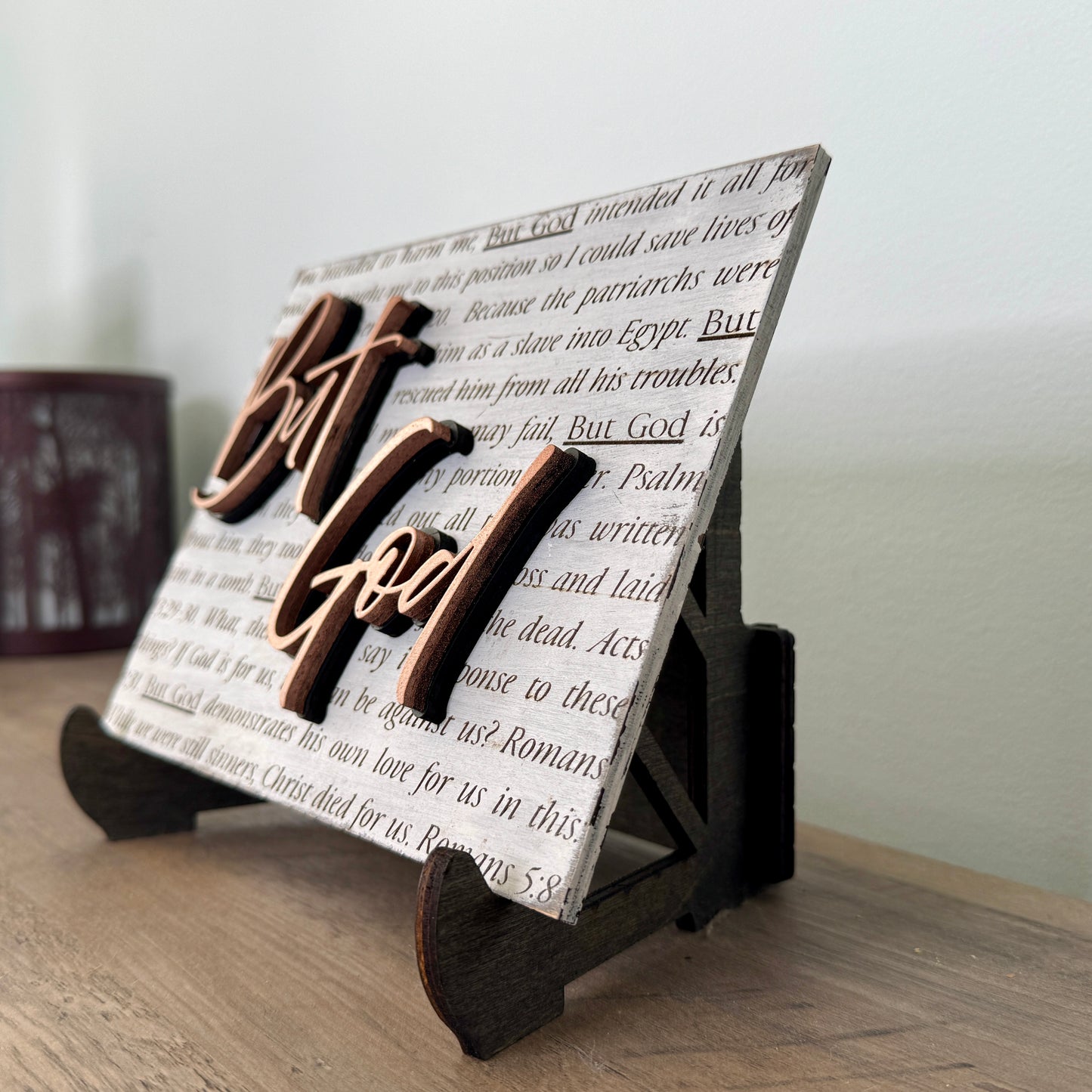 But God Signature 3D Wood Sign