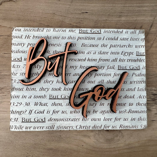 But God Signature 3D Wood Sign