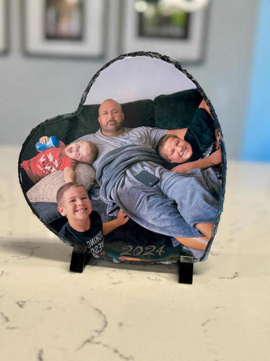 Custom Slate Photo Plaque with Stand - REDEEMED SOUTH CAROLINA, LLC