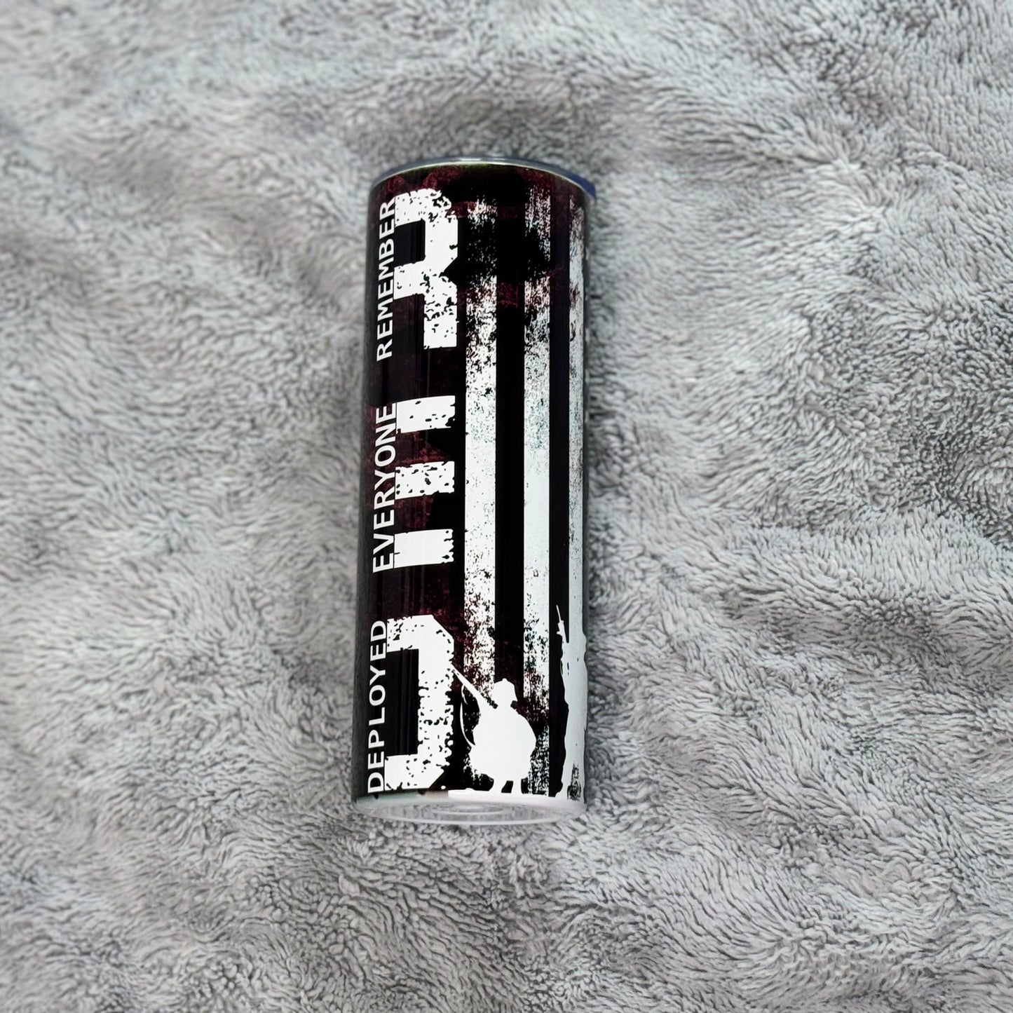 R.E.D. Remember Everyone Deployed Skinny Tumbler