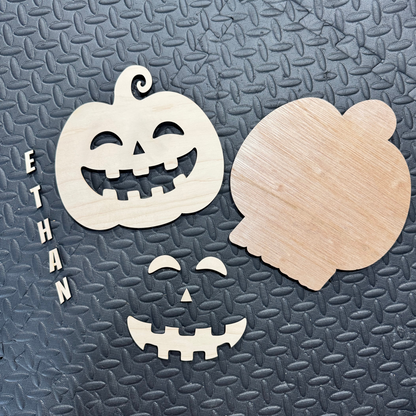 Personalized DIY Pumpkin Decor kit - Custom Name Halloween Craft Kit